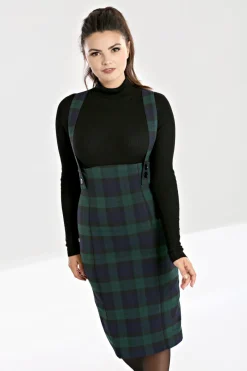 Hell Bunny Skirts|Skirts>Evelyn Pinafore Skirt Green