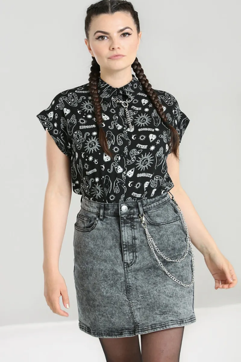 Hell Bunny Skirts|Denim>Finn Mini Skirt