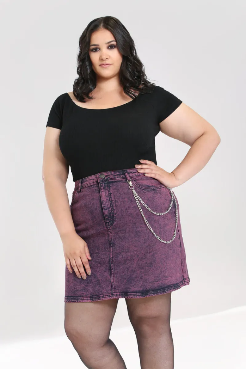 Hell Bunny Skirts|Denim>Finn Mini Skirt