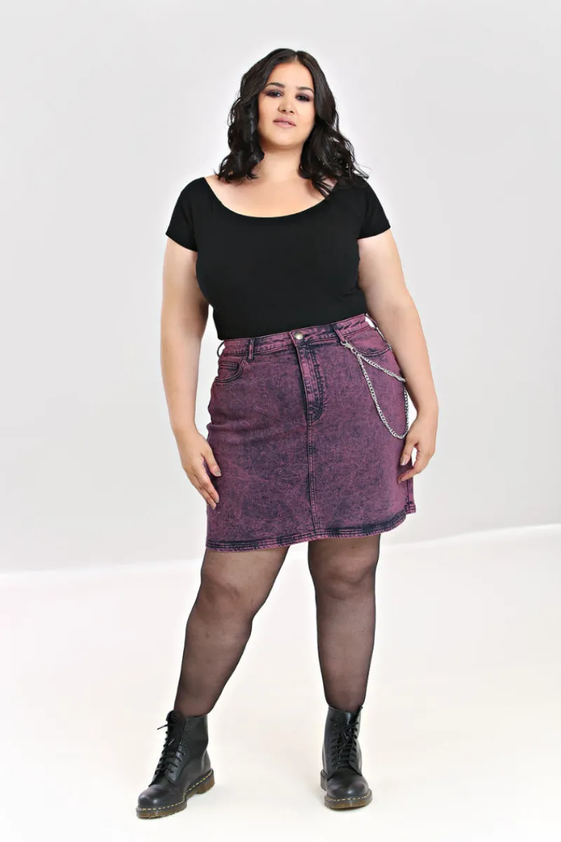 Hell Bunny Skirts|Denim>Finn Mini Skirt