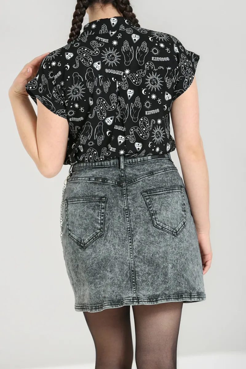 Hell Bunny Skirts|Denim>Finn Mini Skirt