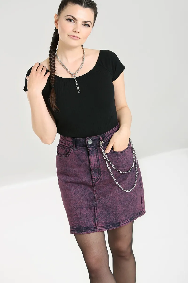 Hell Bunny Skirts|Denim>Finn Mini Skirt