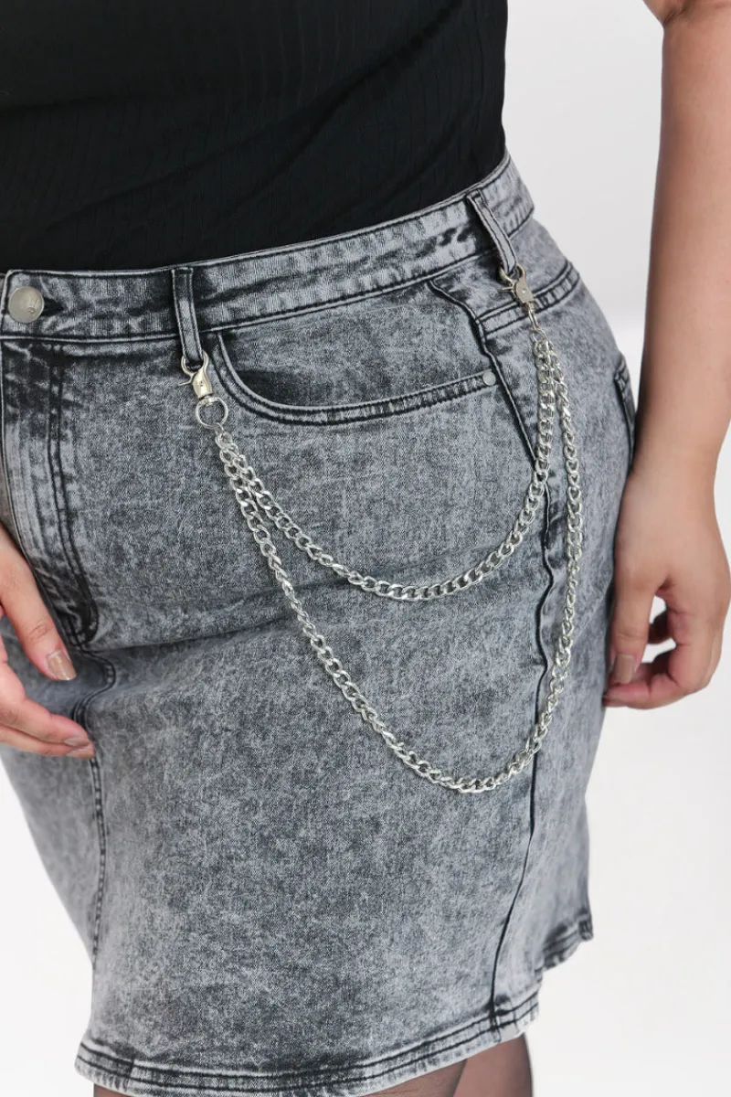 Hell Bunny Skirts|Denim>Finn Mini Skirt