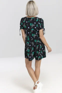 Hell Bunny Jumpsuits & Playsuits|Jumpsuits & Playsuits>Good Luck Playsuit Black