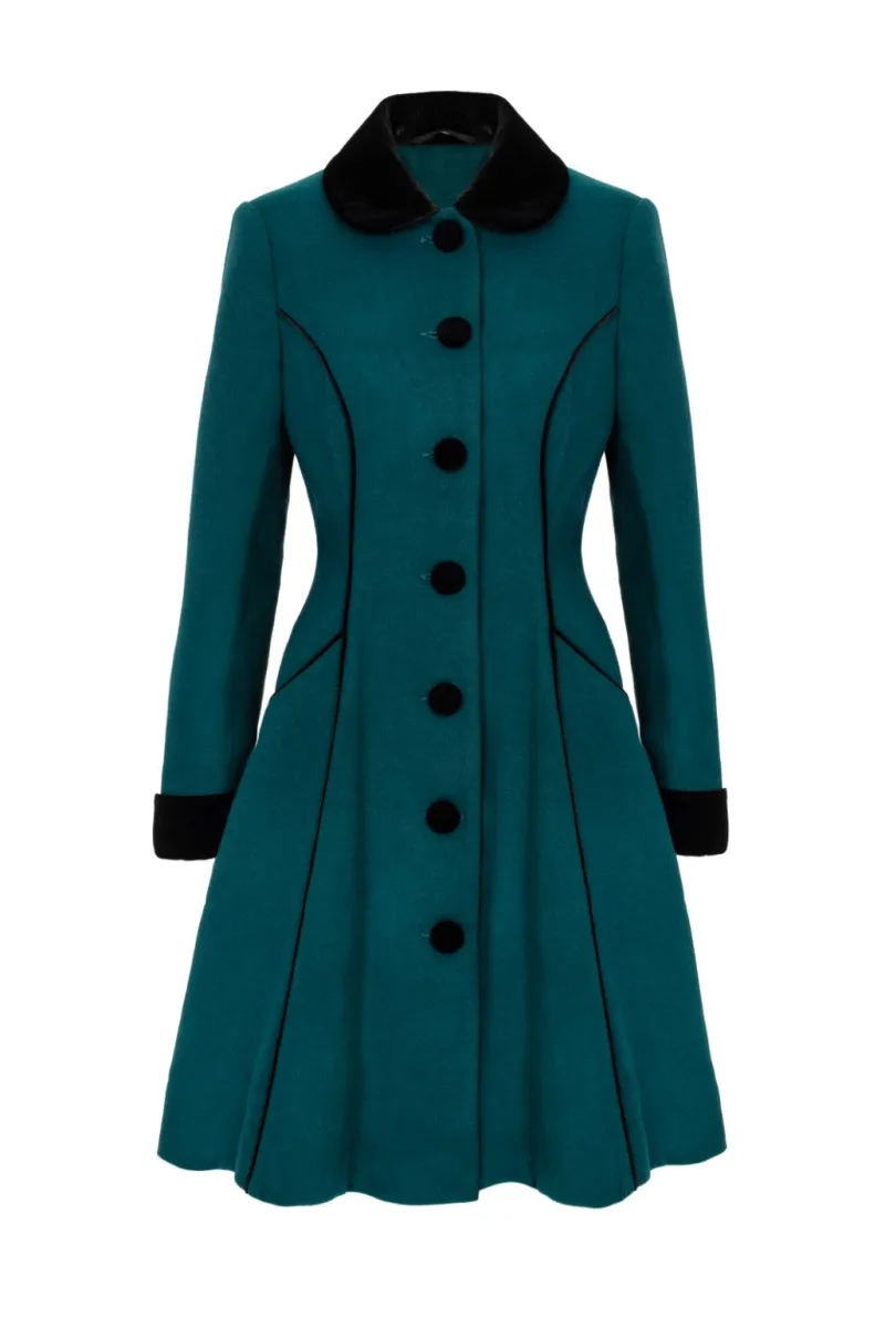 Hell Bunny Coats & Jackets|Coats & Jackets>Harper Coat Green