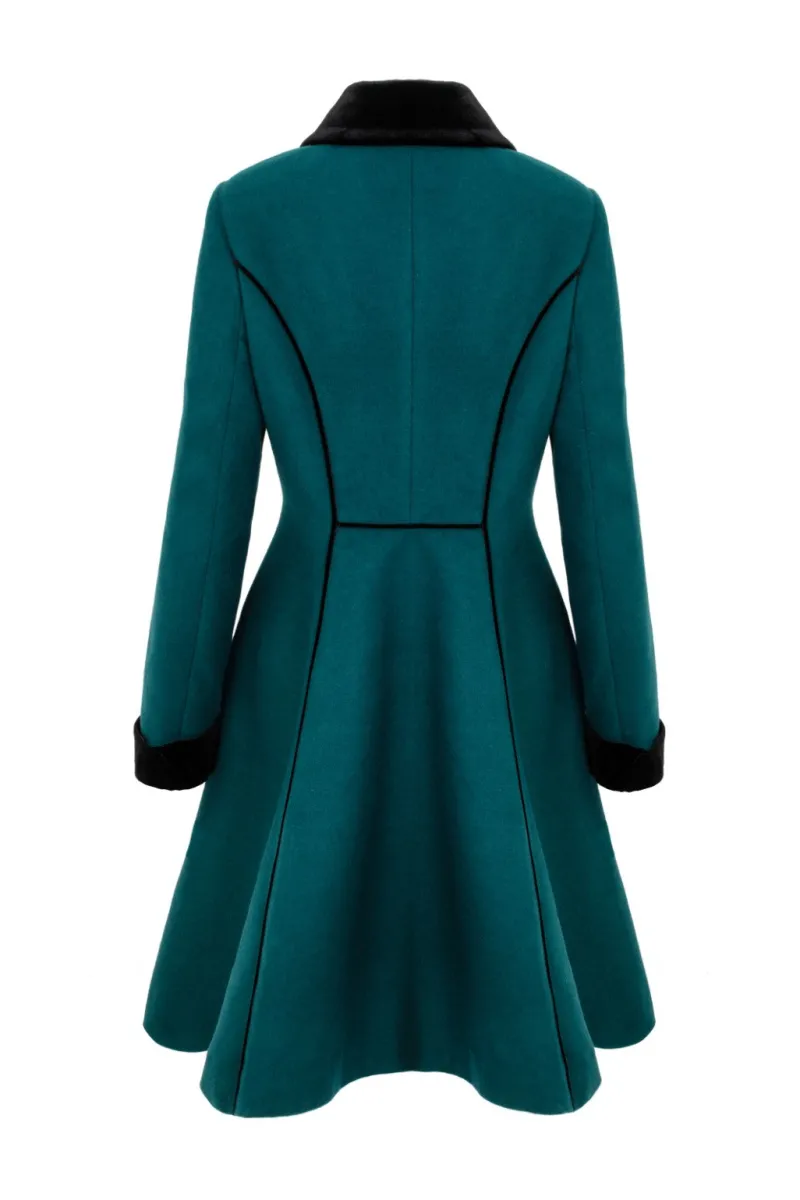 Hell Bunny Coats & Jackets|Coats & Jackets>Harper Coat Green