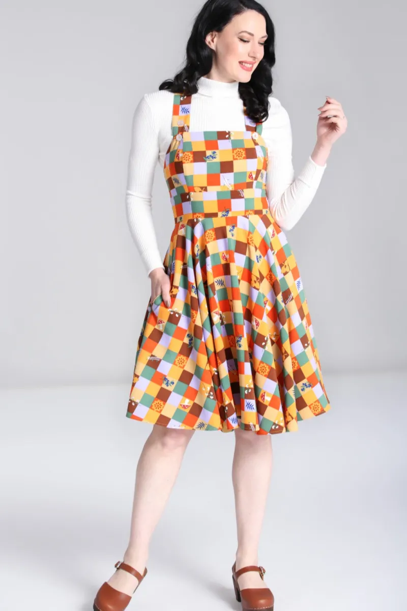 Hell Bunny Dresses|Dresses>Hawthorn Pinafore Dress MultiColour
