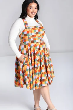 Hell Bunny Dresses|Dresses>Hawthorn Pinafore Dress MultiColour