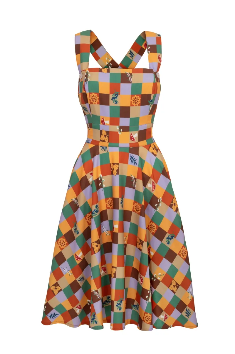 Hell Bunny Dresses|Dresses>Hawthorn Pinafore Dress MultiColour