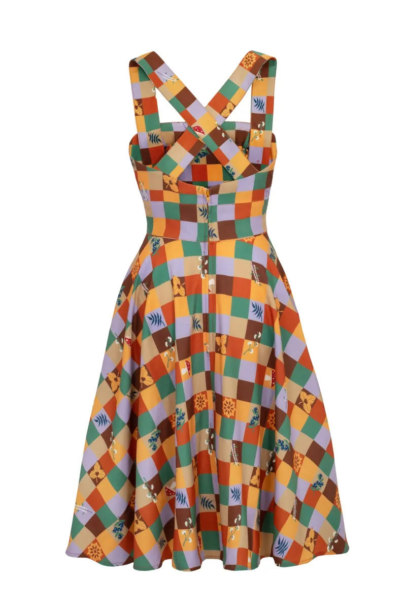 Hell Bunny Dresses|Dresses>Hawthorn Pinafore Dress MultiColour