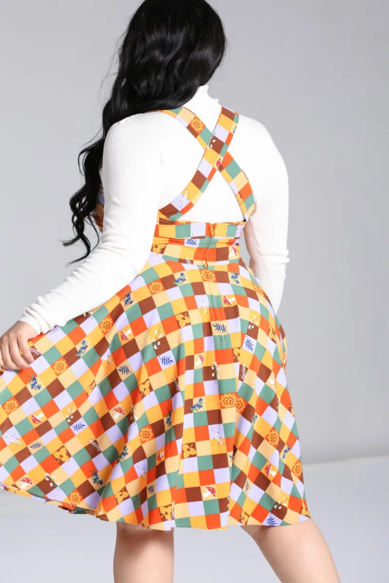 Hell Bunny Dresses|Dresses>Hawthorn Pinafore Dress MultiColour