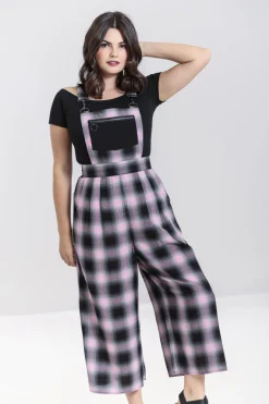 Hell Bunny Trousers & Shorts|Trousers & Shorts>Hayley Dungarees Pink
