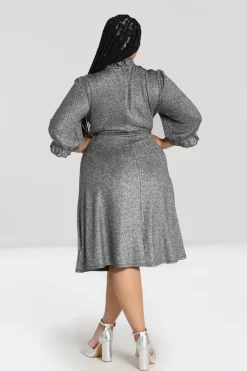 Hell Bunny Dresses|Dresses>Haze Mid Dress Silver