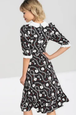 Hell Bunny Dresses|Dresses>Heart Lock Mid Dress Black