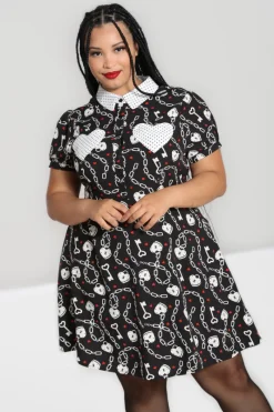 Hell Bunny Dresses|Dresses>Heart Lock Mini Dress Black