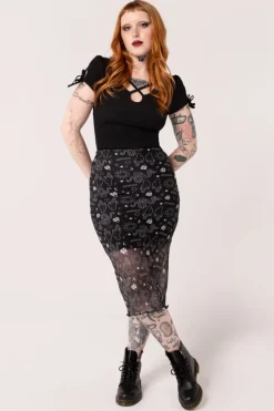 Hell Bunny Skirts|Skirts>Hello Goodbye Mesh Skirt Black