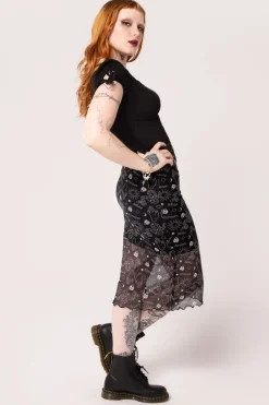 Hell Bunny Skirts|Skirts>Hello Goodbye Mesh Skirt Black