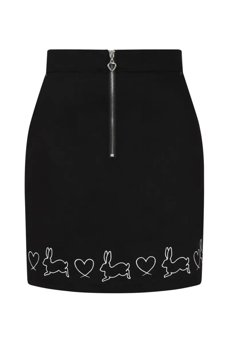 Hell Bunny Skirts>Hop Along Mini Skirt Black