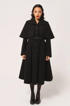 Hell Bunny Coats & Jackets|Coats & Jackets>Ingrid Coat Black