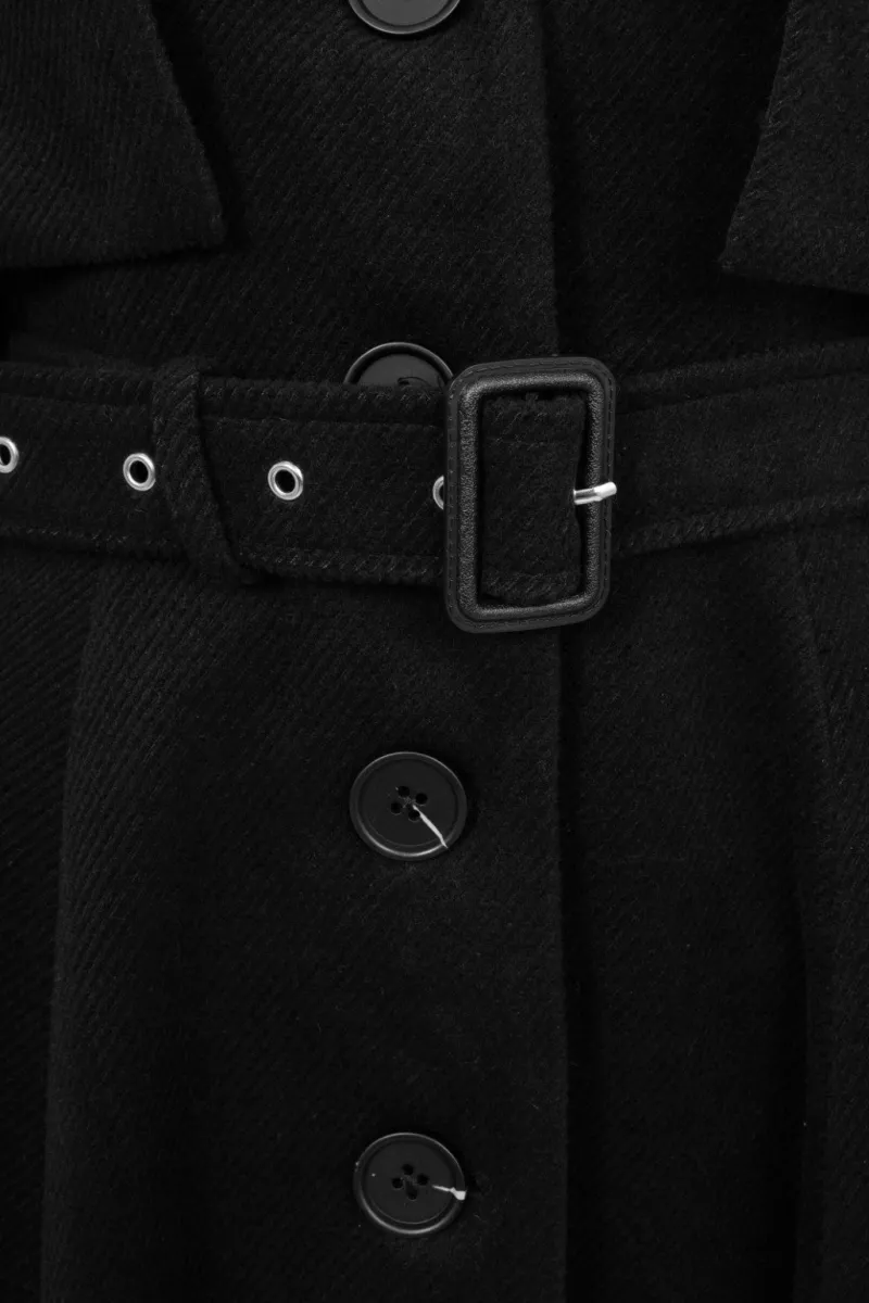 Hell Bunny Coats & Jackets|Coats & Jackets>Ingrid Coat Black