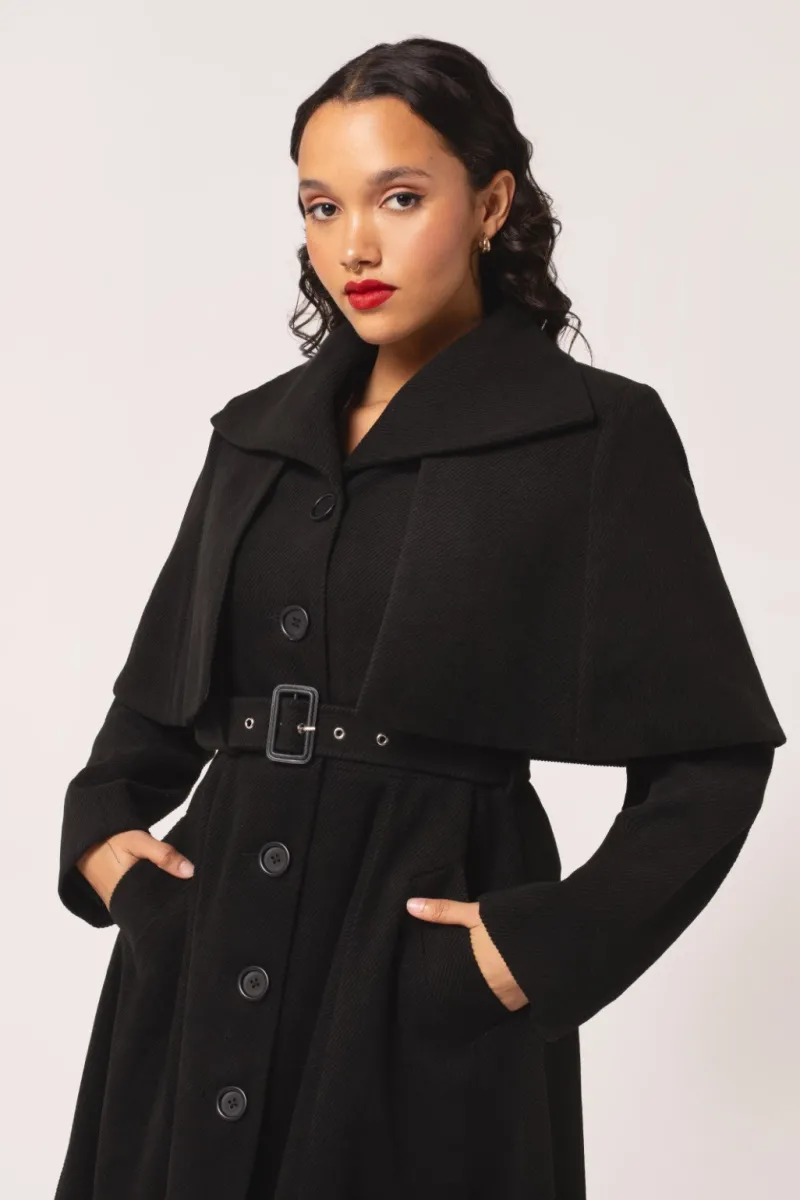 Hell Bunny Coats & Jackets|Coats & Jackets>Ingrid Coat Black