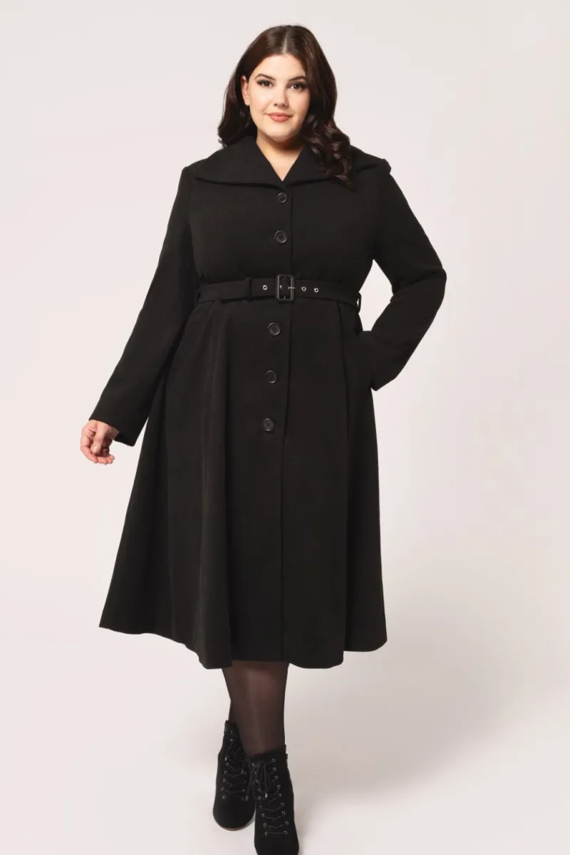 Hell Bunny Coats & Jackets|Coats & Jackets>Ingrid Coat Black