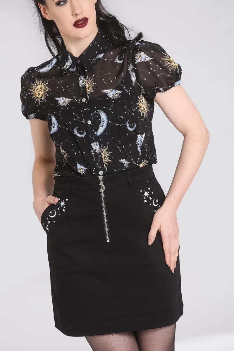 Hell Bunny Skirts|Skirts>Interstellar Mini Skirt Black