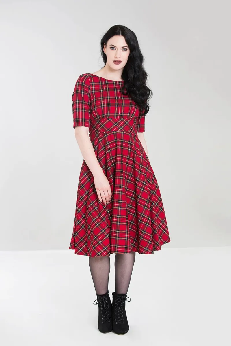 Hell Bunny Dresses|Dresses With Pockets>Irvine 50's Dress Red