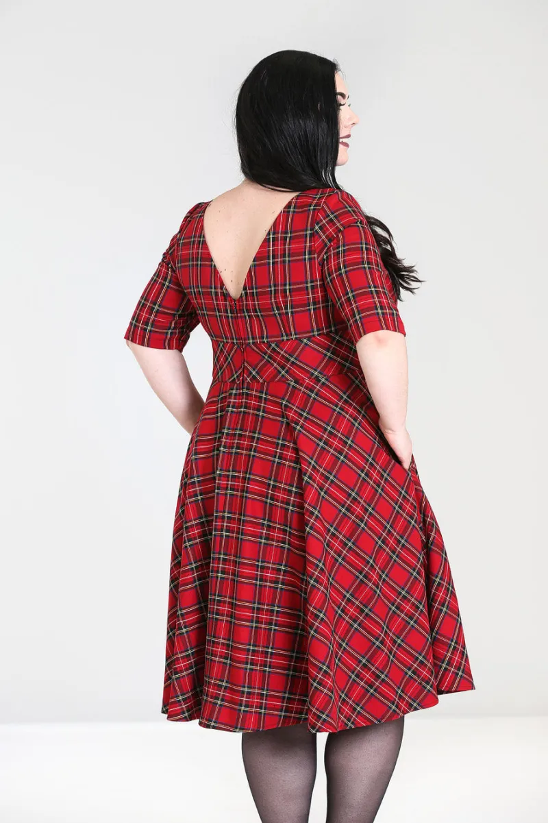 Hell Bunny Dresses|Dresses With Pockets>Irvine 50's Dress Red