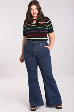 Hell Bunny Trousers & Shorts|Trousers & Shorts>Jaclyn Jeans Blue
