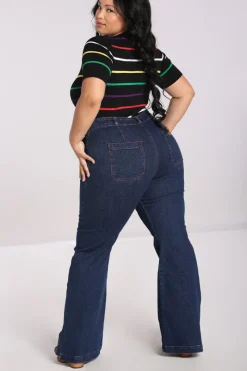 Hell Bunny Trousers & Shorts|Trousers & Shorts>Jaclyn Jeans Blue