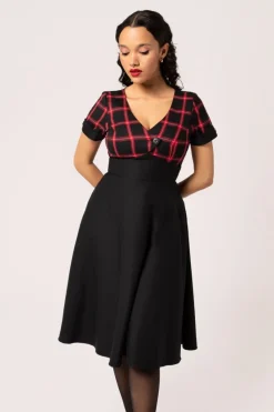 Hell Bunny Dresses|Vintage Dresses>Janine Dress Black/Red