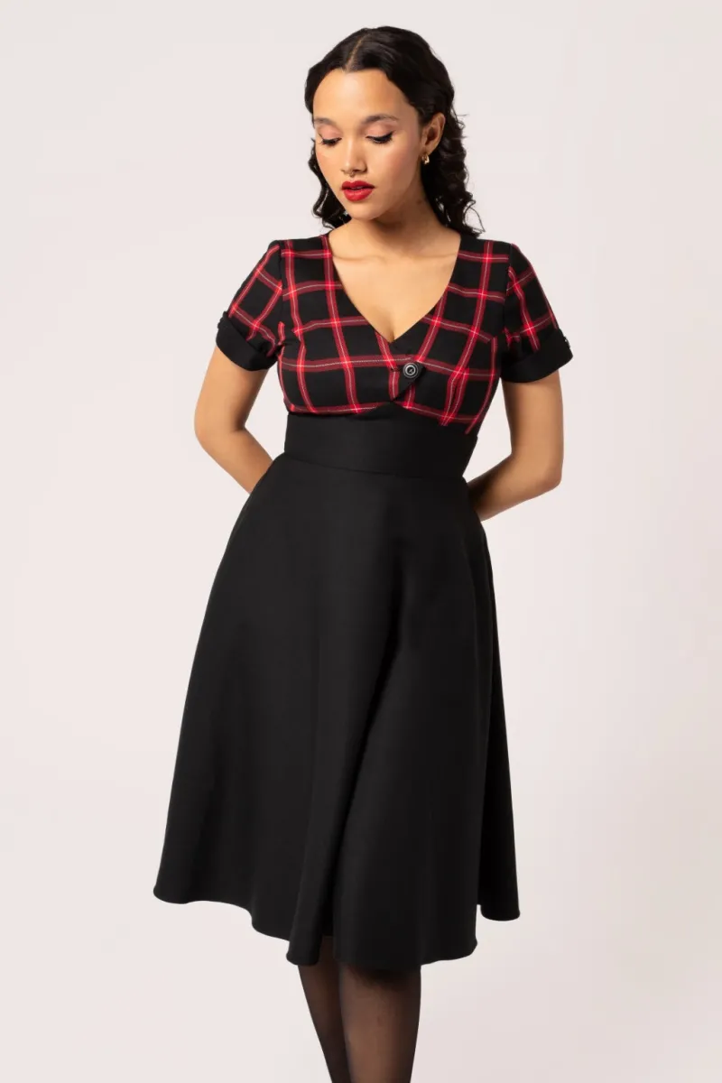 Hell Bunny Dresses|Vintage Dresses>Janine Dress Black/Red