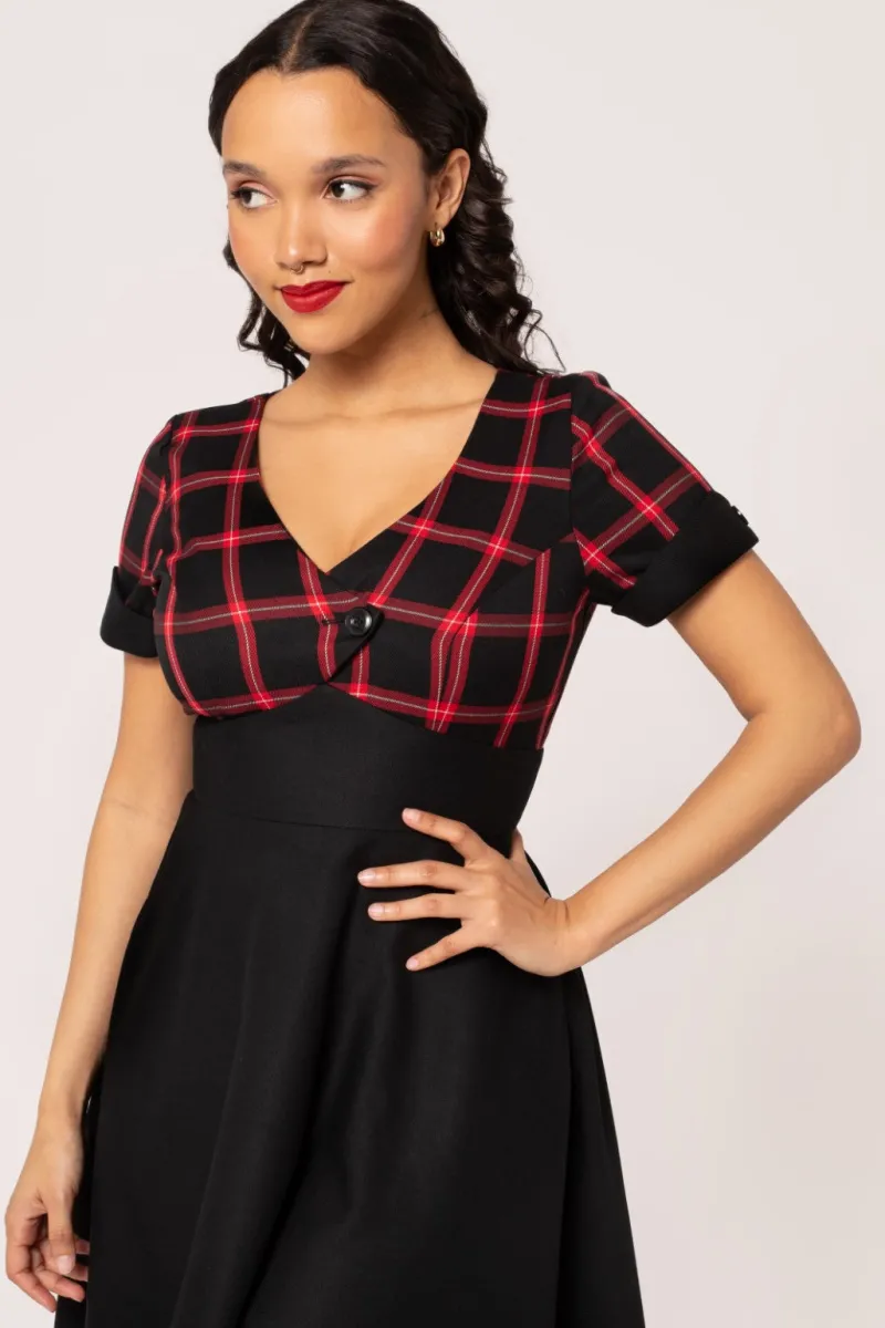 Hell Bunny Dresses|Vintage Dresses>Janine Dress Black/Red