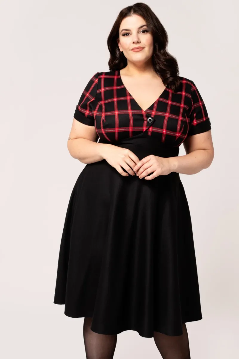 Hell Bunny Dresses|Vintage Dresses>Janine Dress Black/Red