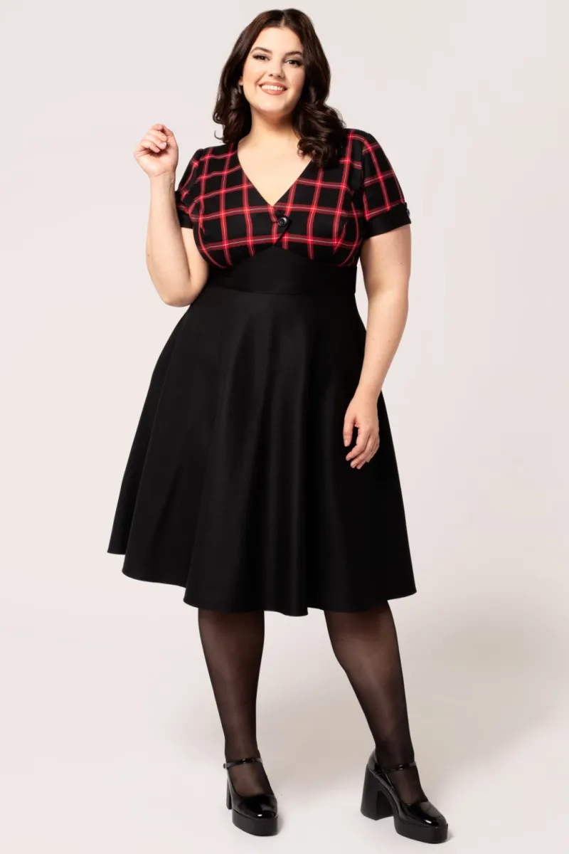 Hell Bunny Dresses|Vintage Dresses>Janine Dress Black/Red
