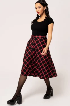 Hell Bunny Skirts|Skirts>Janine Skirt Black/Red
