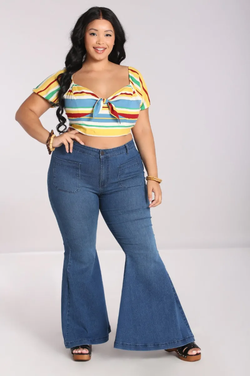 Hell Bunny Trousers & Shorts|Trousers & Shorts>Janis Jeans Blue