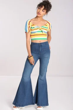 Hell Bunny Trousers & Shorts|Trousers & Shorts>Janis Jeans Blue