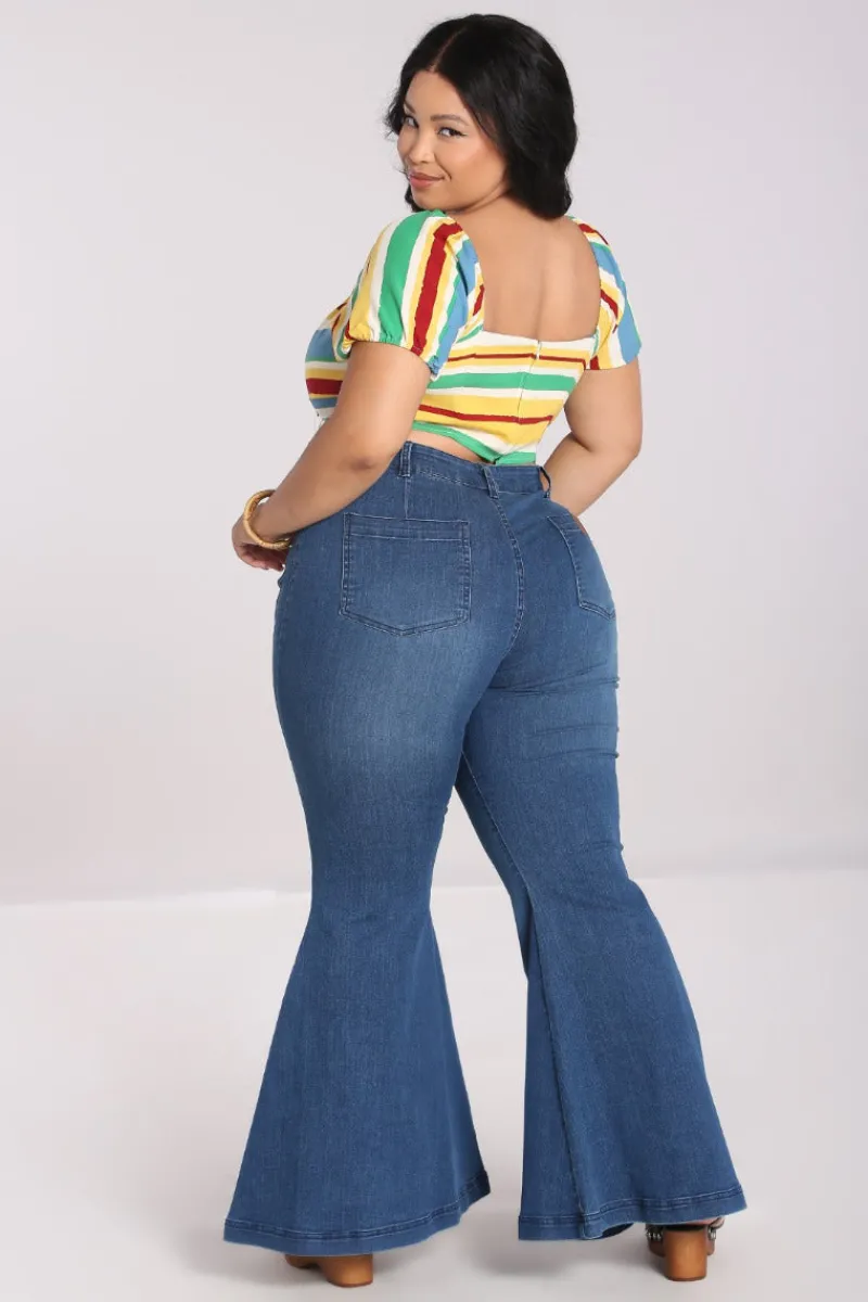 Hell Bunny Trousers & Shorts|Trousers & Shorts>Janis Jeans Blue