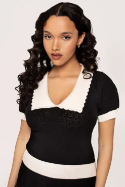 Hell Bunny Knitwear|Tops>Joanie Top Black