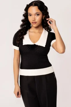 Hell Bunny Knitwear|Tops>Joanie Top Black