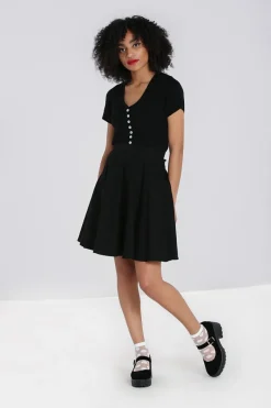 Hell Bunny Tops|Knitwear>Josie Top Black