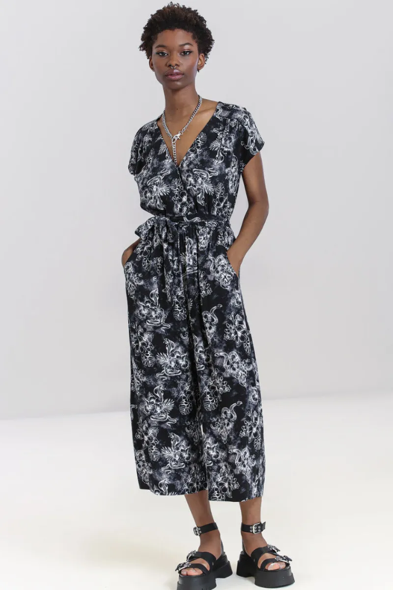 Hell Bunny Jumpsuits & Playsuits|Jumpsuits & Playsuits>Kasumi Jumpsuit Grey