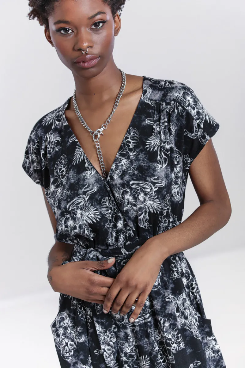 Hell Bunny Jumpsuits & Playsuits|Jumpsuits & Playsuits>Kasumi Jumpsuit Grey