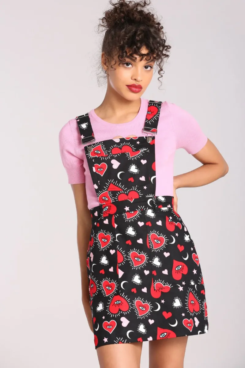 Hell Bunny Dresses|Dresses>Kate Heart Pinafore Dress Black