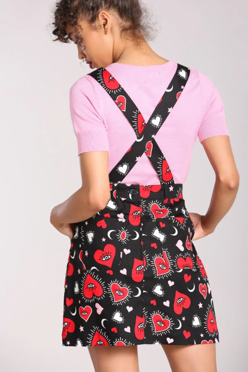 Hell Bunny Dresses|Dresses>Kate Heart Pinafore Dress Black