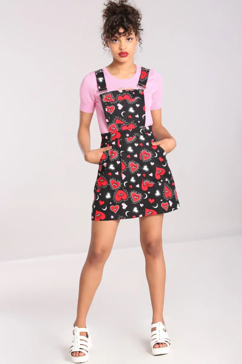 Hell Bunny Dresses|Dresses>Kate Heart Pinafore Dress Black