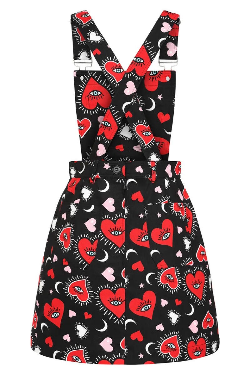 Hell Bunny Dresses|Dresses>Kate Heart Pinafore Dress Black