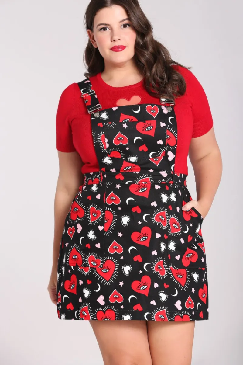 Hell Bunny Dresses|Dresses>Kate Heart Pinafore Dress Black